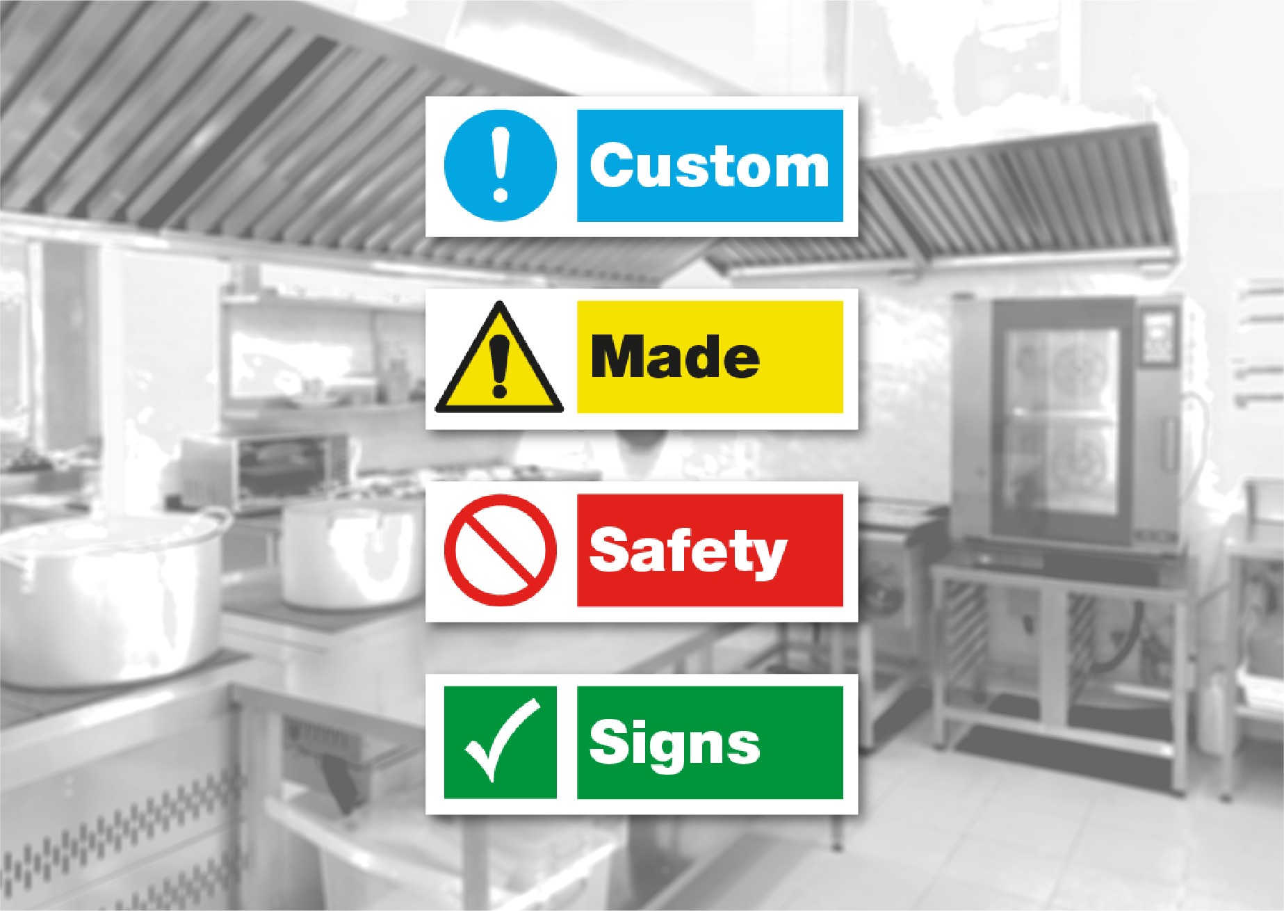 Custom Made Catering Safety Signs 