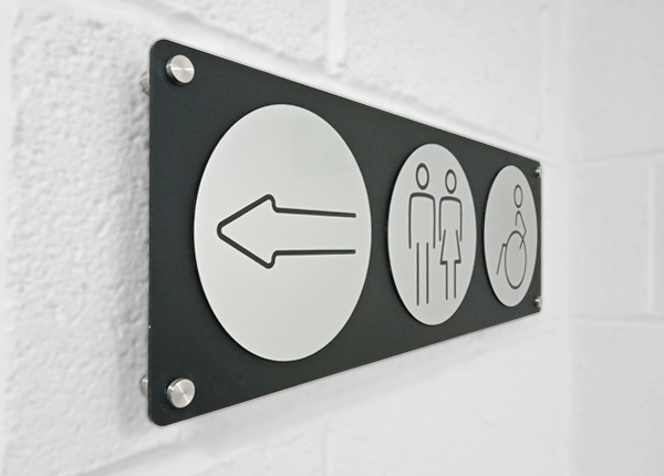 Washroom Door & Directional Signs 150mm
