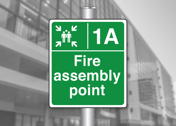 Fire assembly point signs