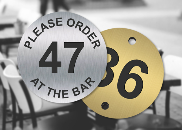 Patio & Outdoor Table Number Discs