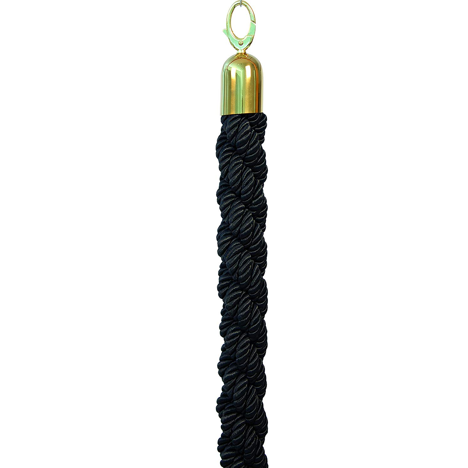 Black Rope Barrier with Gold Ends Catersigns