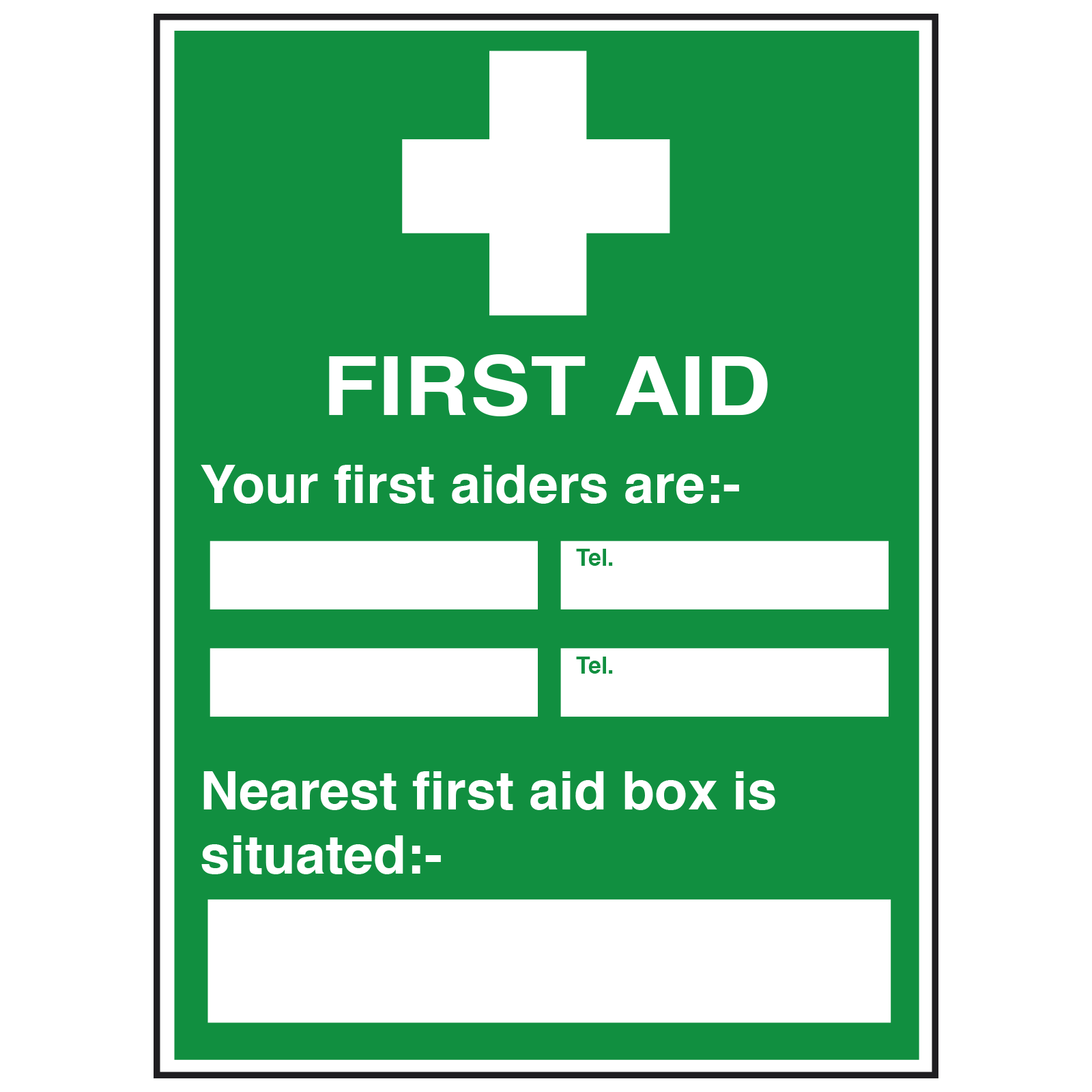 Detailed First Aiders Sign Detailed First Aiders Sign