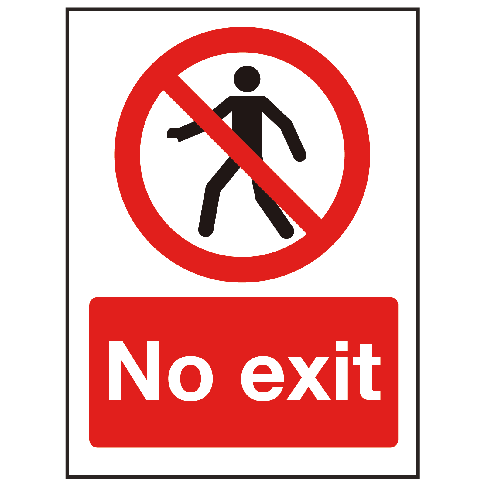 No Exit Signs Printable Free