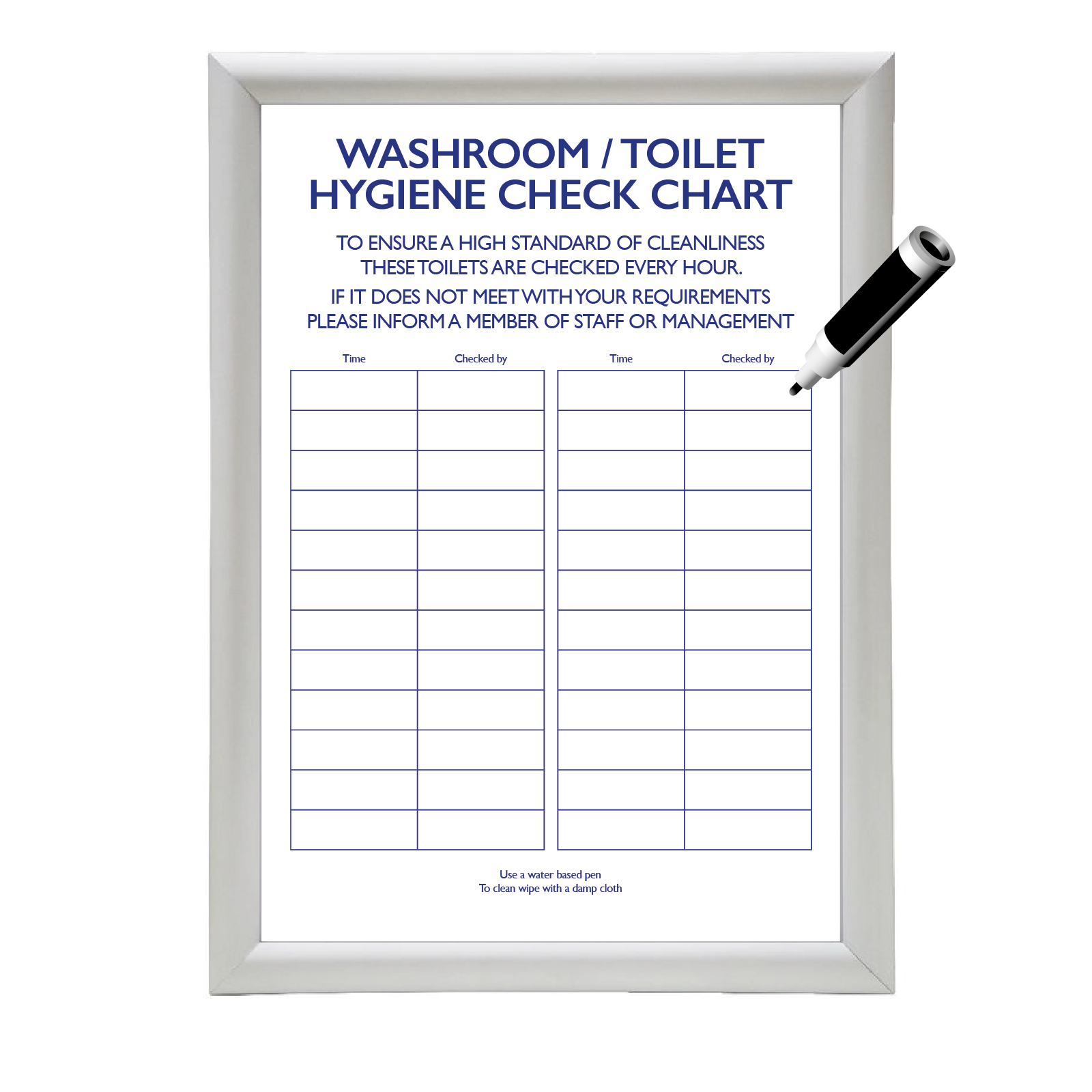 Toilet Check Sheet Toilet Check ListSheet