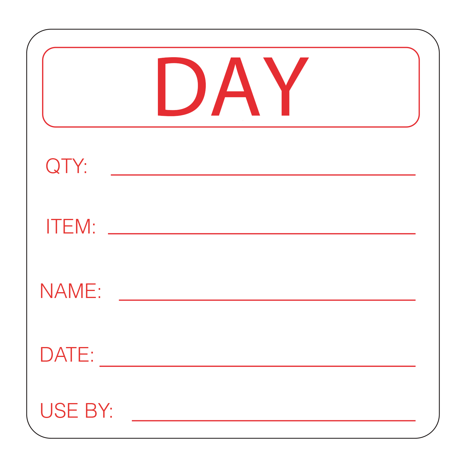 Removable Food Preparation Labels Catersigns