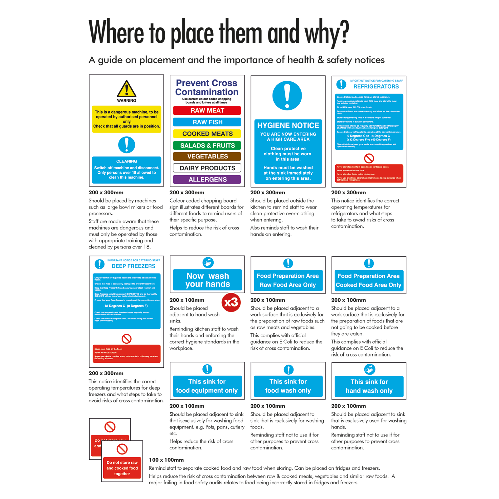 Catering Health Safety Starter Sign Pack Catersigns Limited