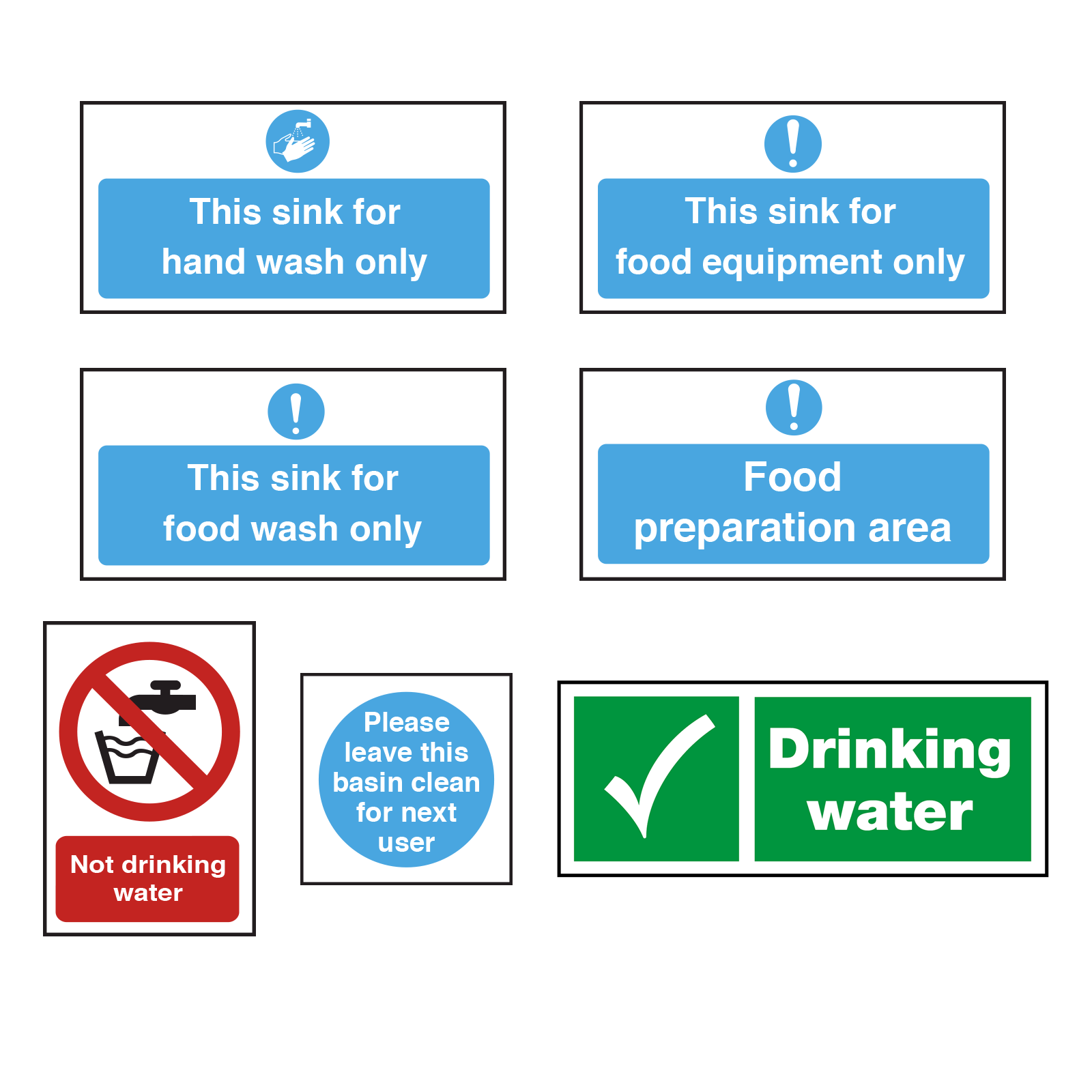 Food Preparation Sign Pack Catersigns Limited