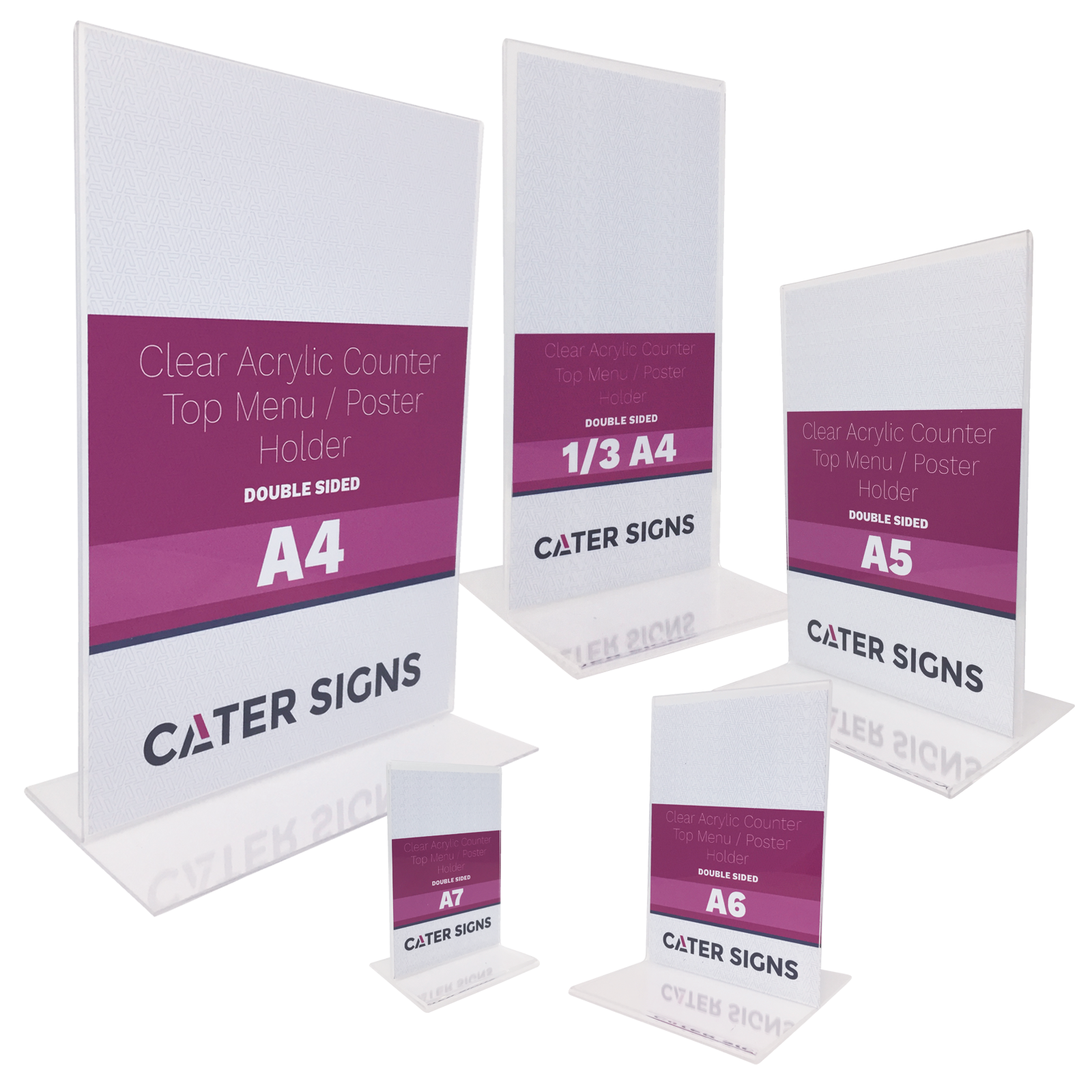 Double Sided Clear Acrylic Poster Holders