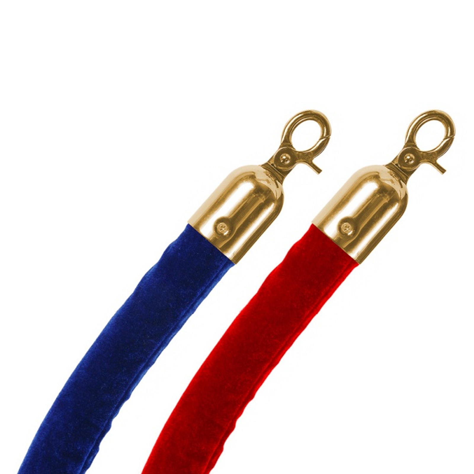 Blue Velvet Rope with Gold Ends