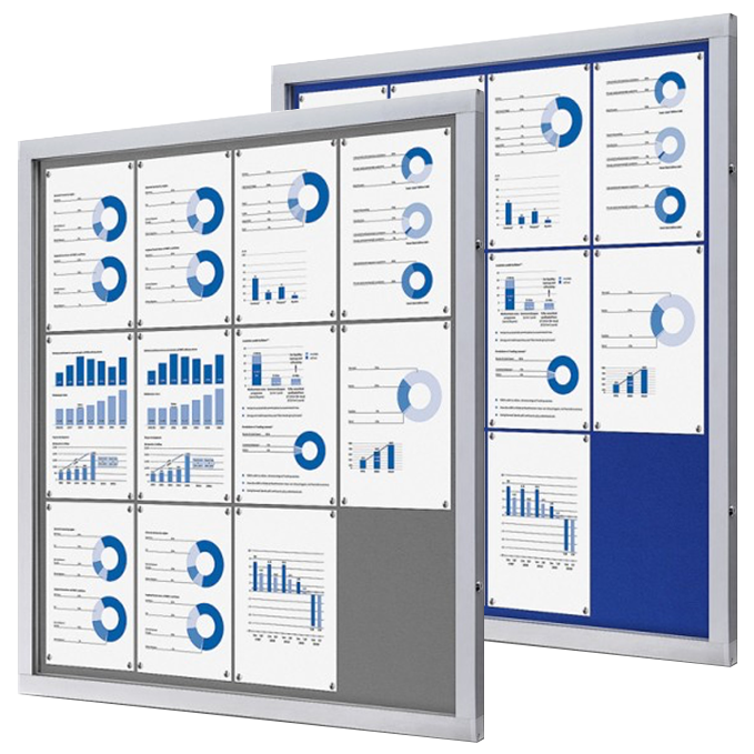 Felt Wall Mounted Economy Lockable Notice Boards