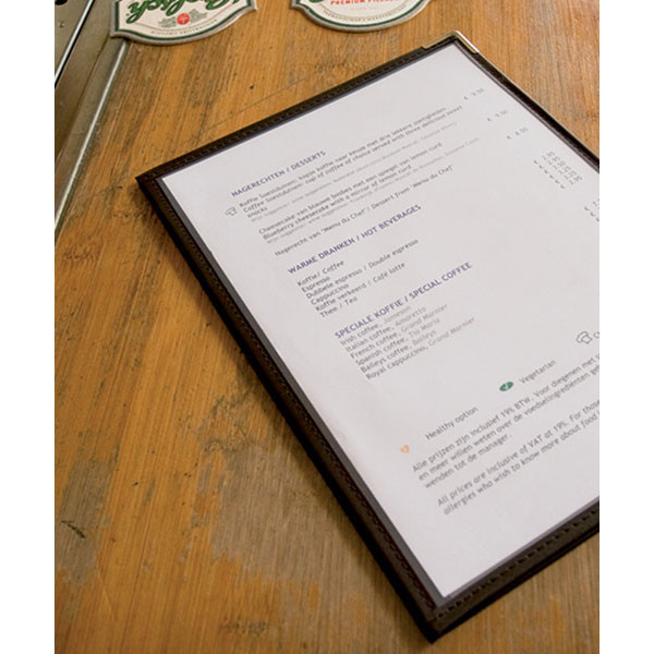 A4 Size Crystal Clear Transparent Double A4 Menu Holders / Covers. Pack
