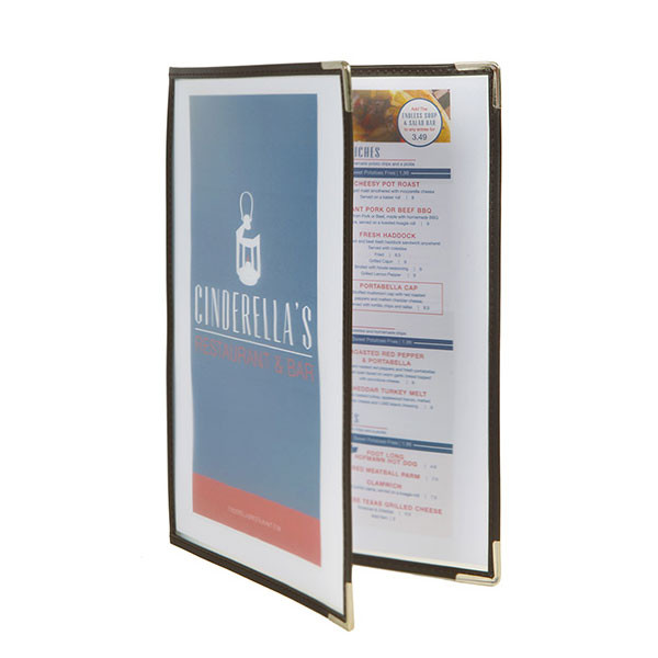 USED Securit Crystal Double Sided Menu Cover A4 Triple 