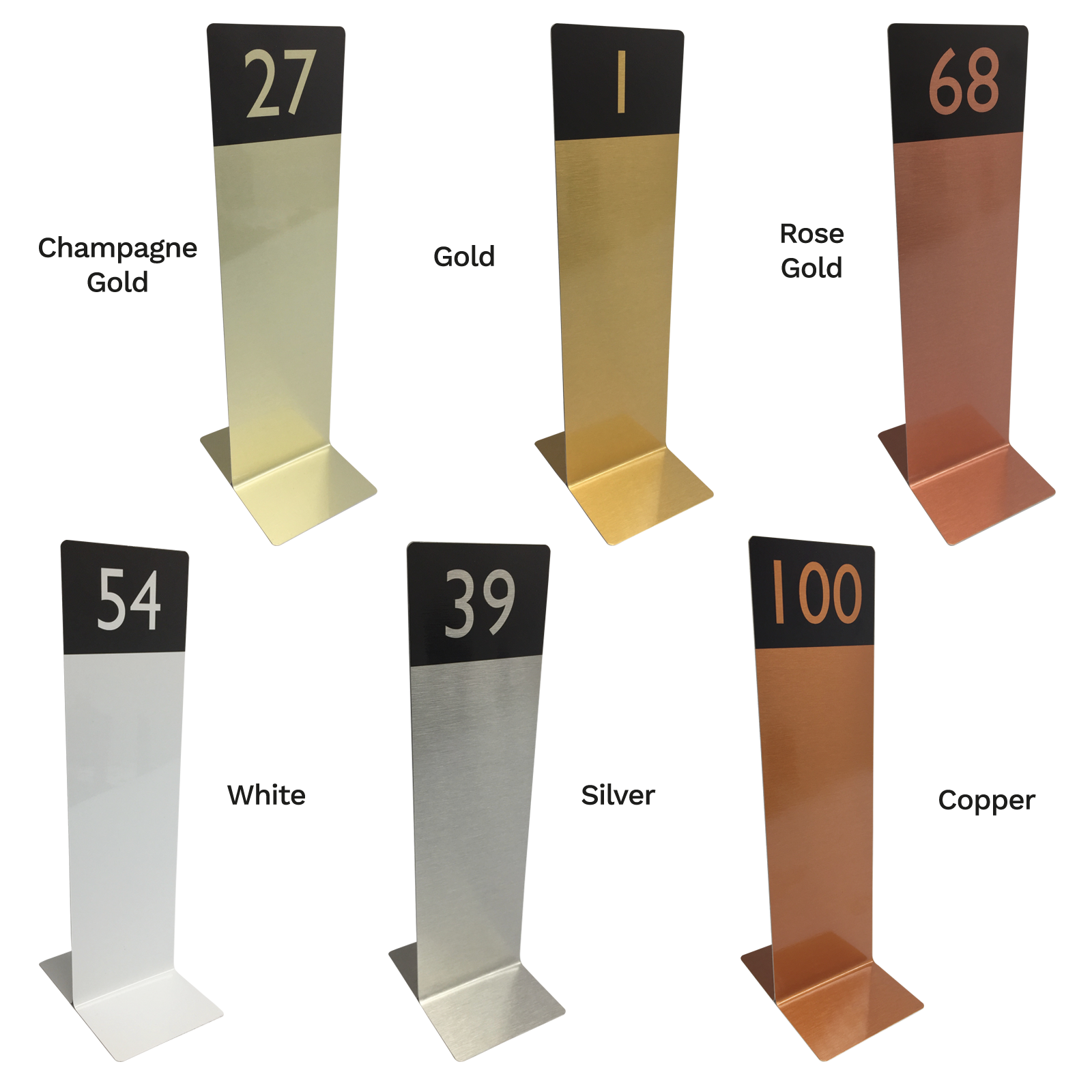 Slimline Tall Table Top Numbers Table Numbers Cater Signs