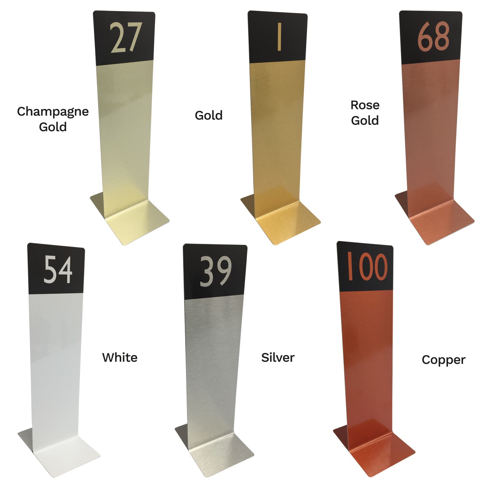 Slimline Tall Table Top Numbers Table Numbers Cater Signs