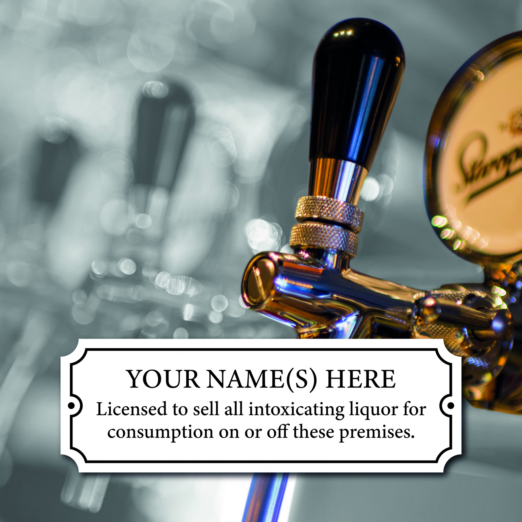 Licensed To Sell Alcohol On And Off The Premises Licensing & Bar Notice