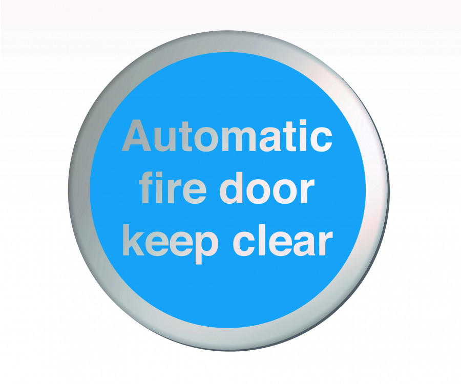 Automatic Fire Door Keep Clear Disc Sign