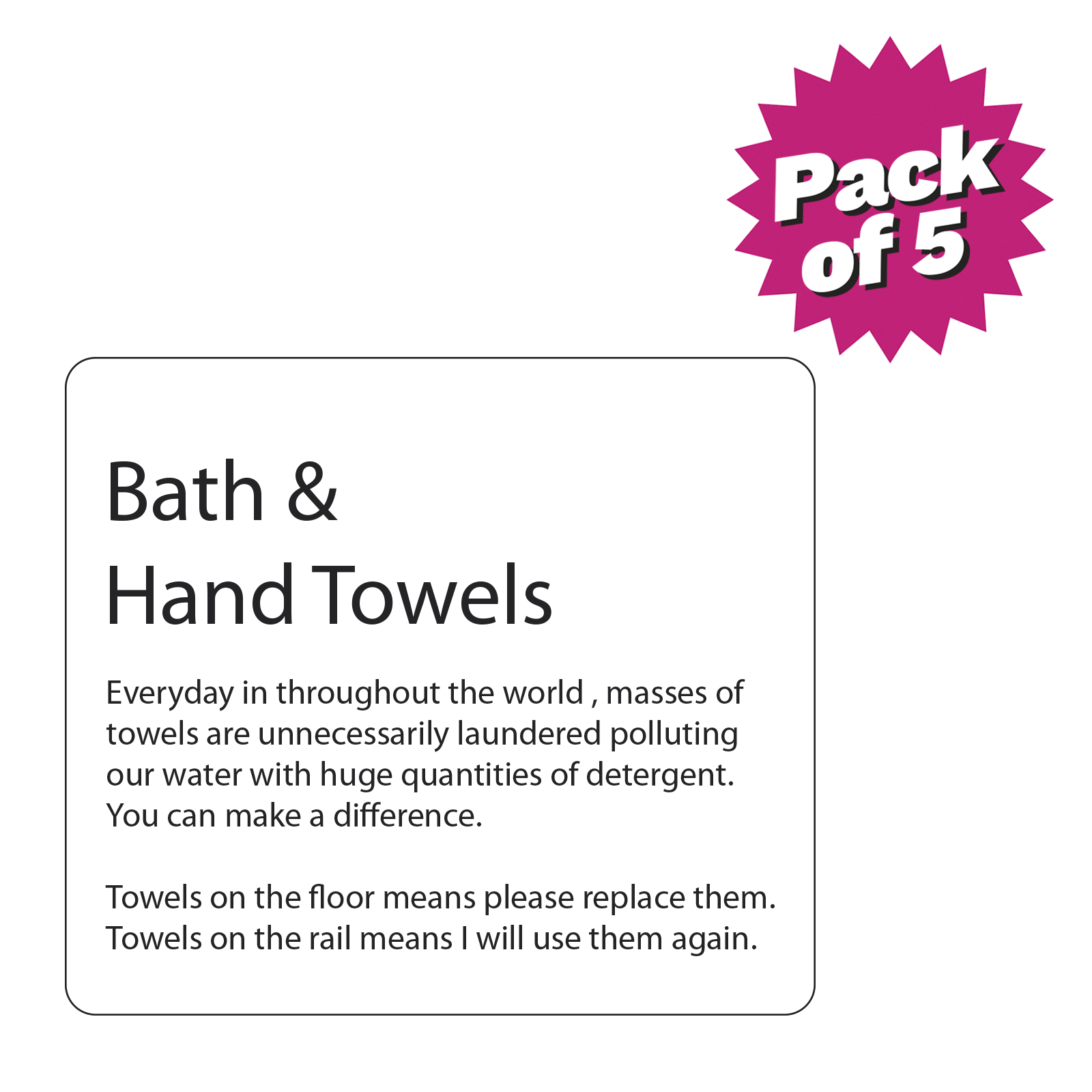 Clear Bath & Hand Towels Sticker Pack