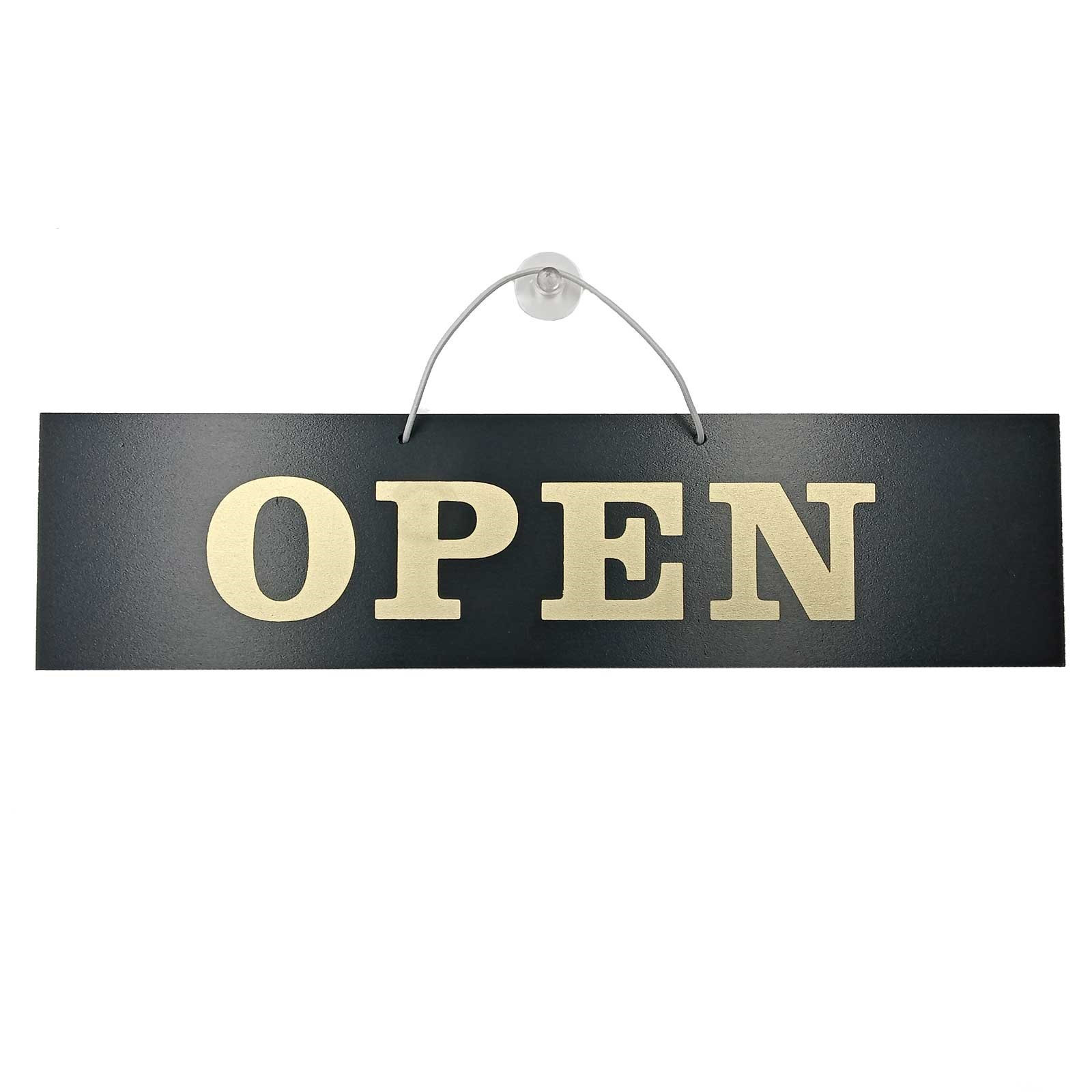 Black & Gold Open & Closed Notice