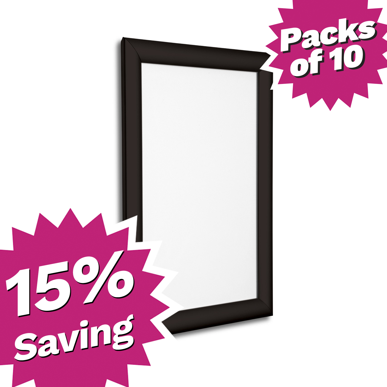 Pack Of 10 A4 A3 Black Snap Frames Saving Of 15