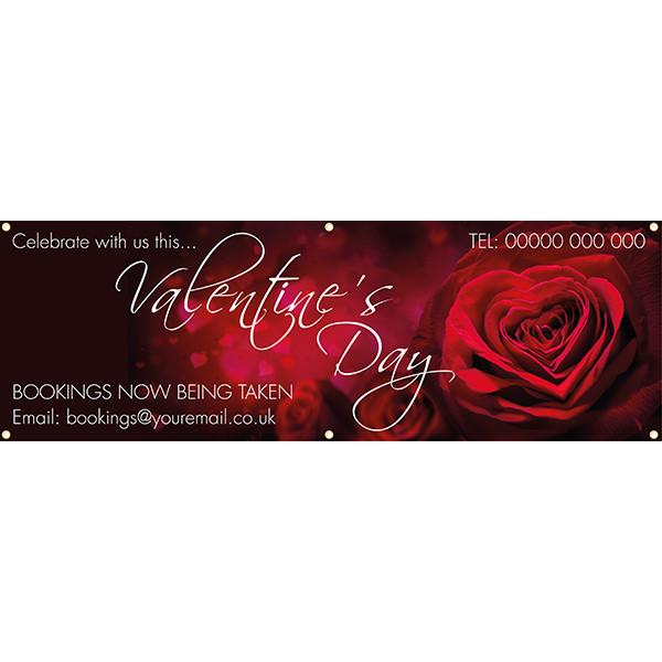 Valentines Day Celebrate with us PVC Banner