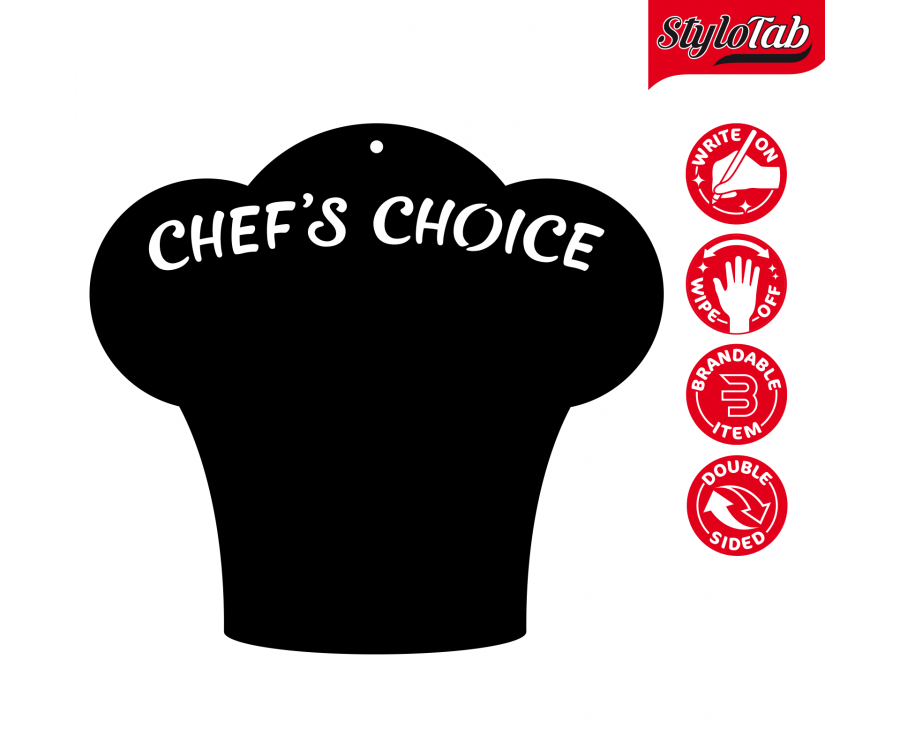 Chefs Specials Shaped Chalkboard wall mounted panel