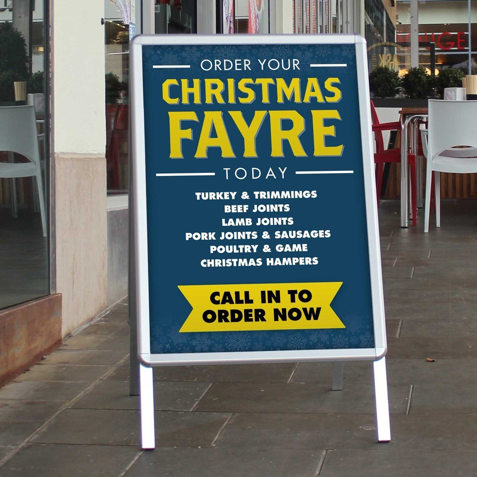 Order your Christmas Fayre today Butchers Anti-tear Waterproof Poster