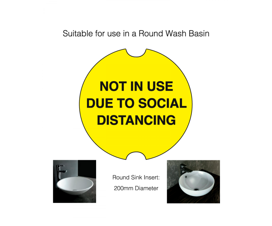 Circular Social Distancing Washroom Sink Cover