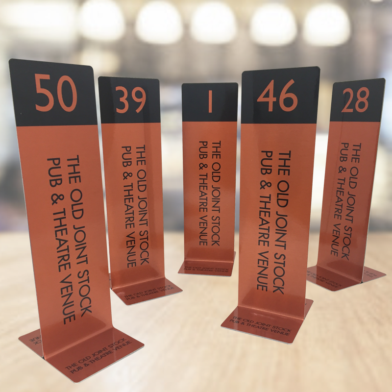 Personalised table numbers personalised slimline tall table top numbers