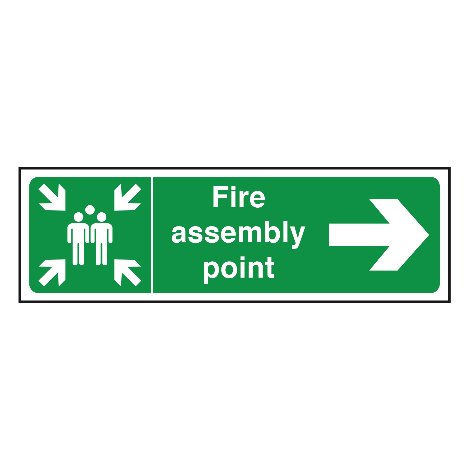 Fire Assembly Point Sign Right