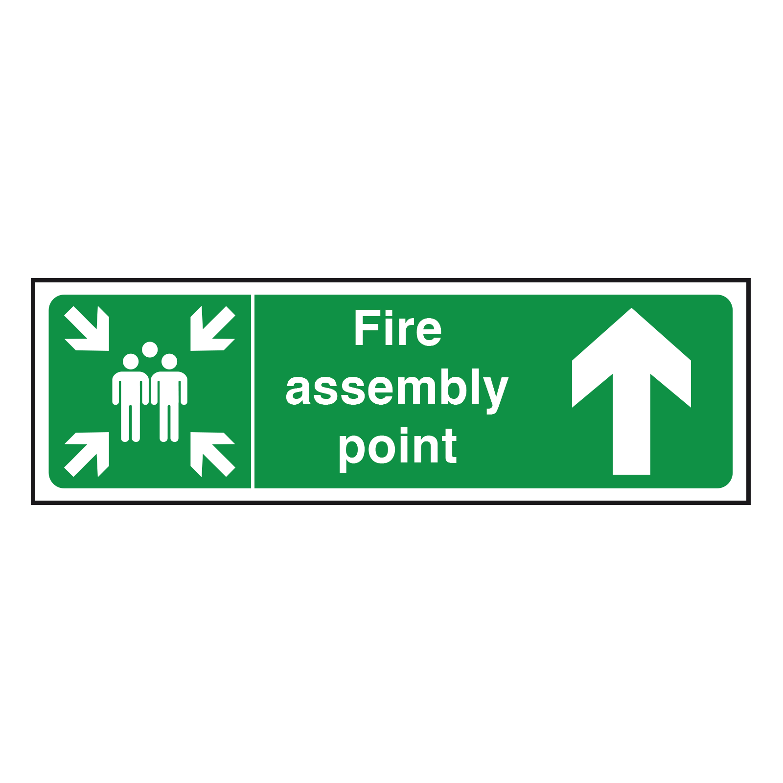 Fire Assembly Point Sign Arrow Up