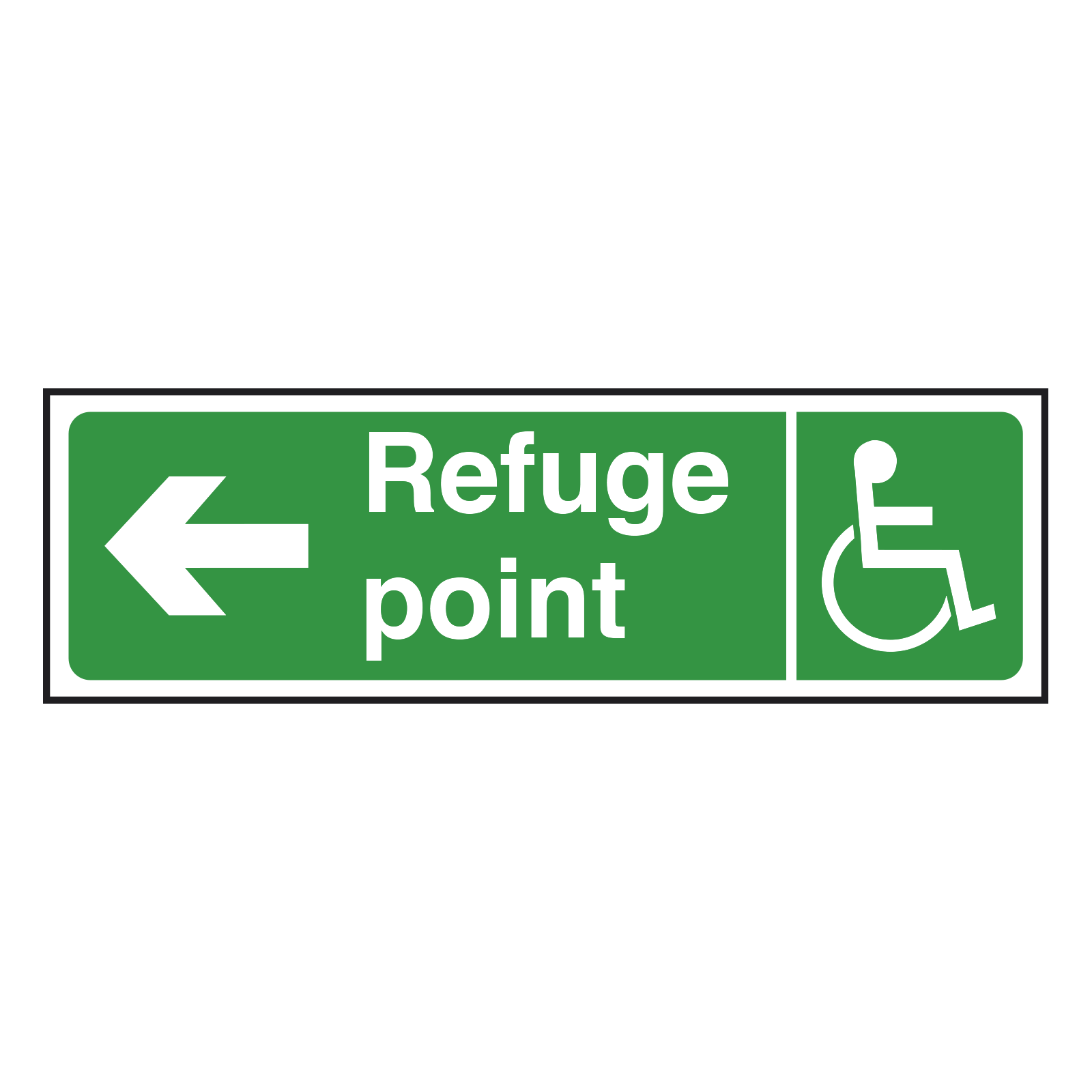 Refuge Point Sign Left