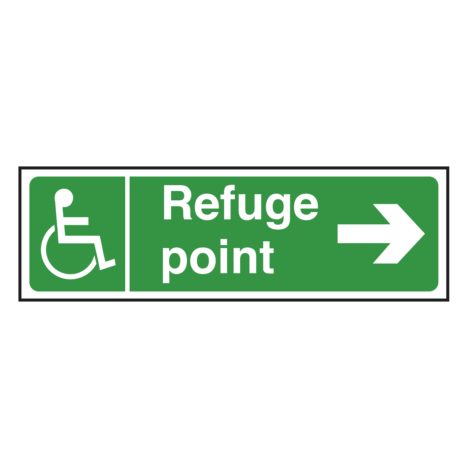 Refuge Point Sign Right