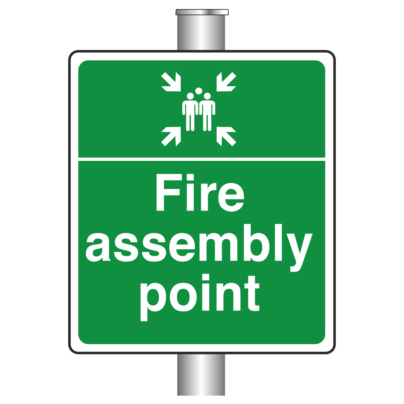 Post Mounted Fire Assembly Point Sign