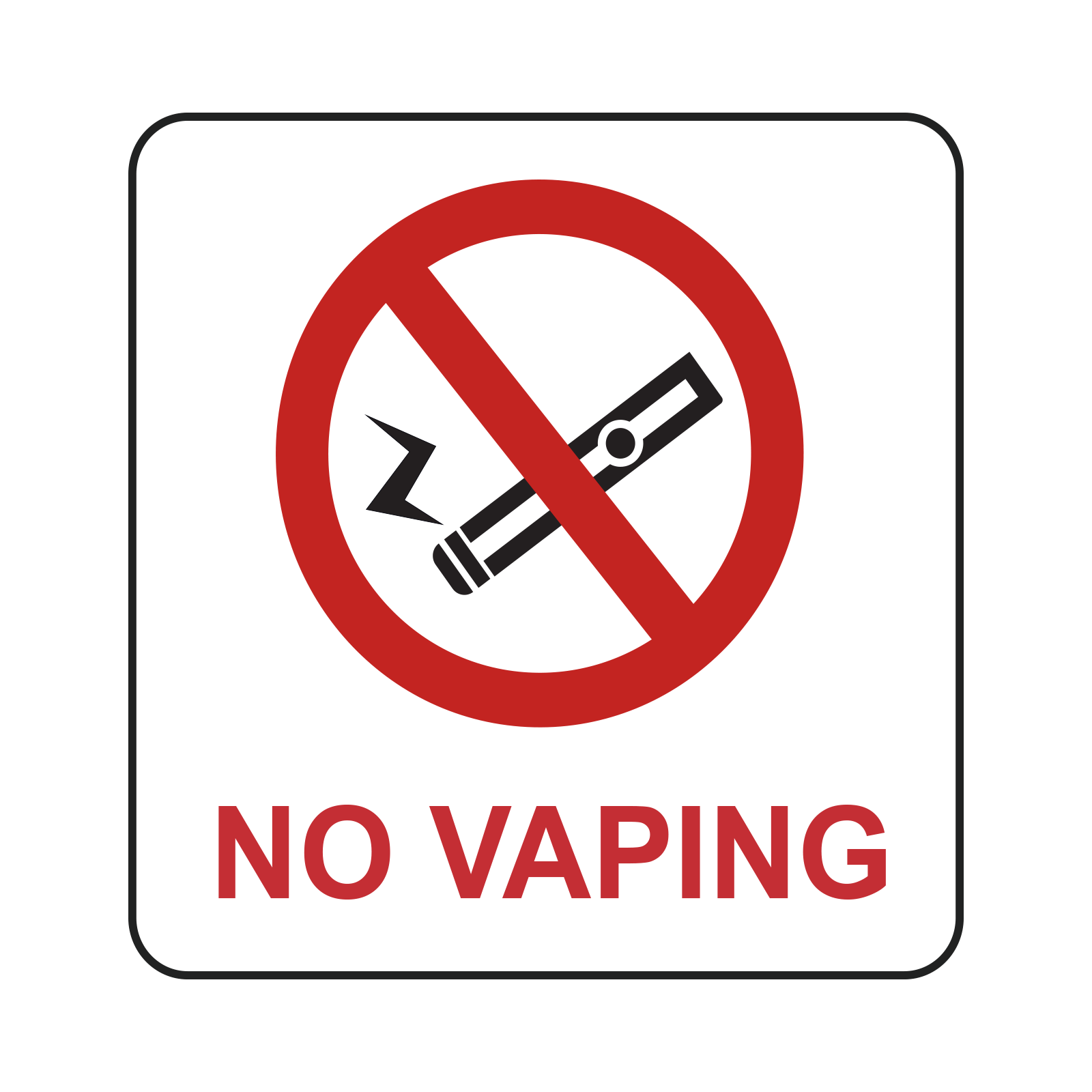 No Vaping Symbol Sign