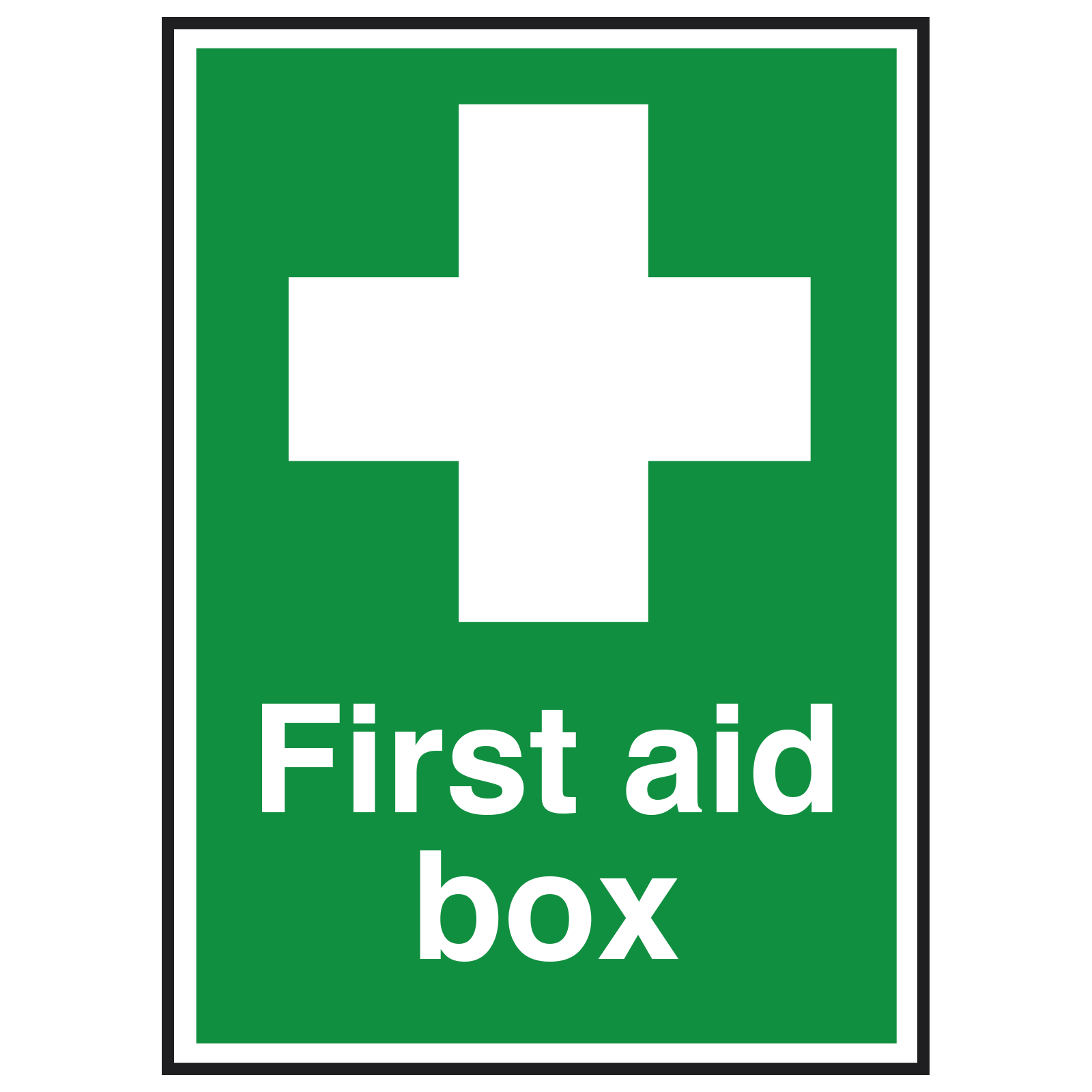 First Aid Box with Symbol Sign