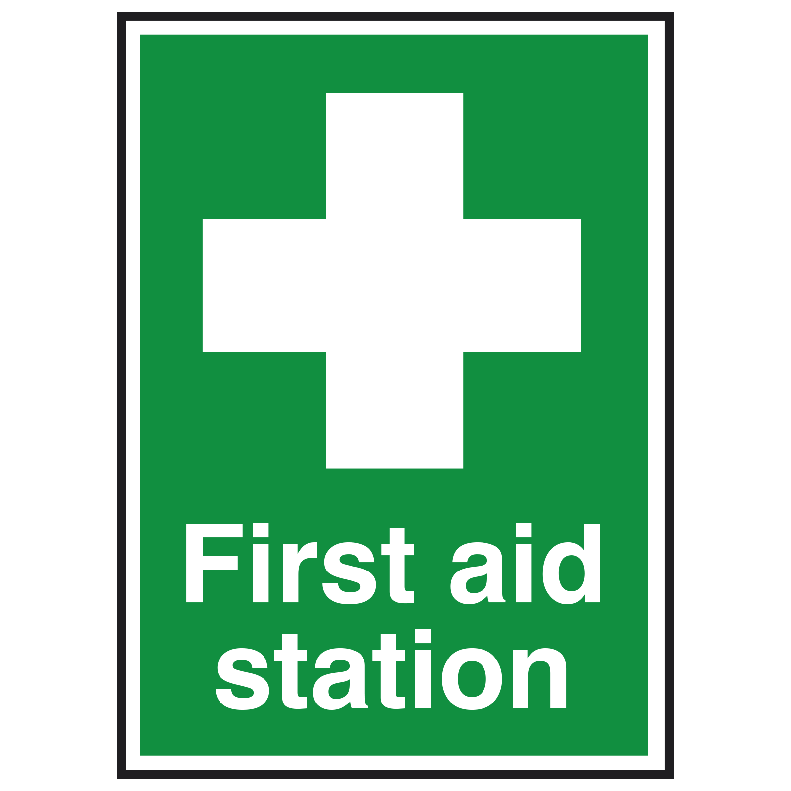 First Aid Station with Symbol Sign