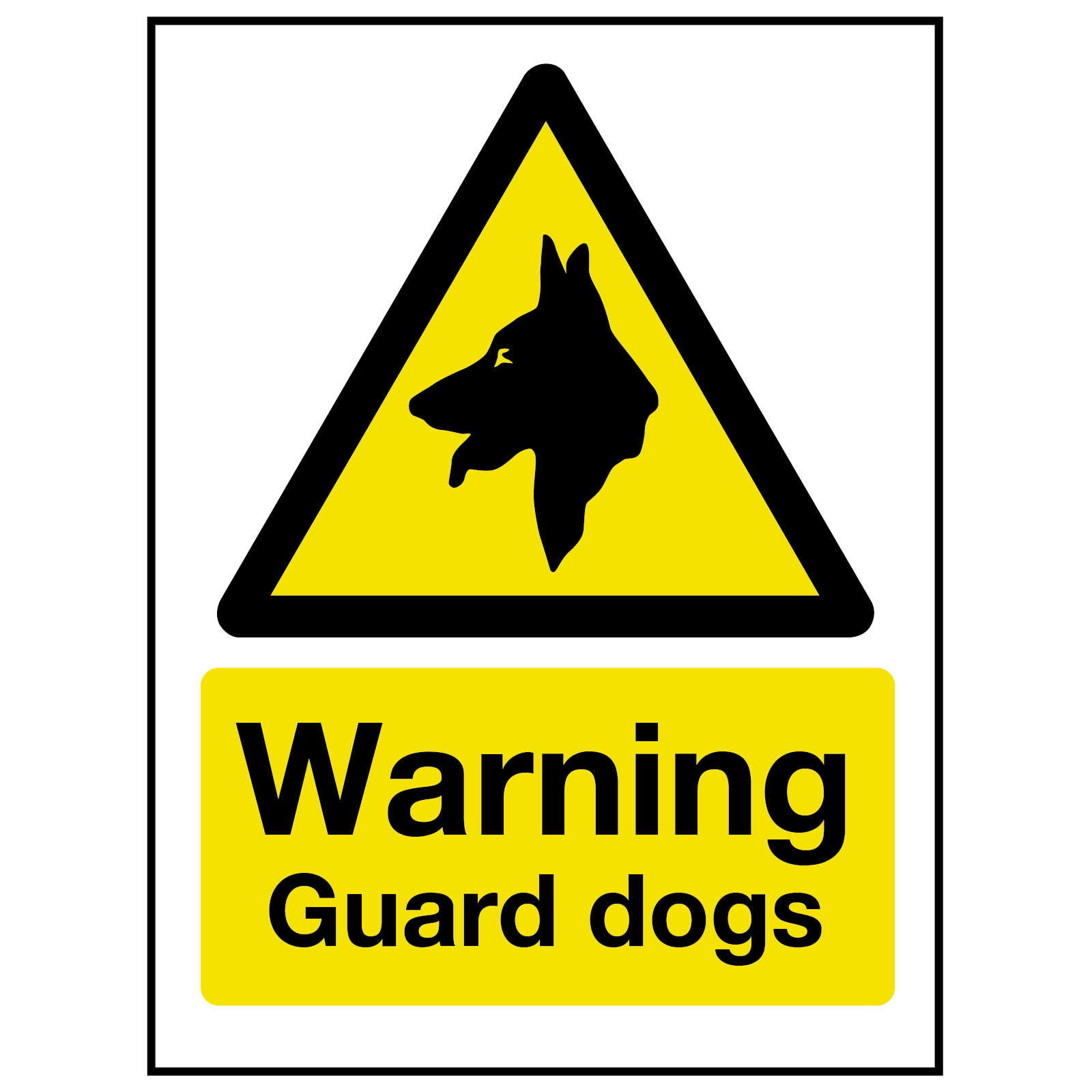 Warning Guard Dog Sign