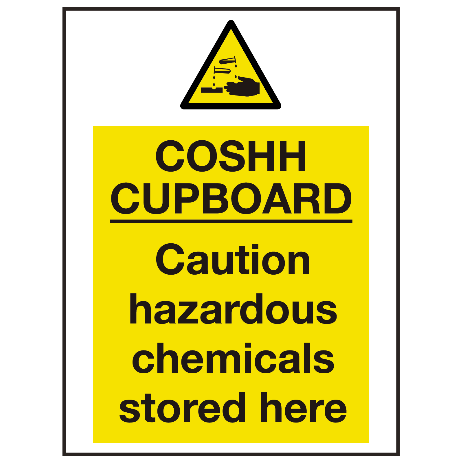 Coshh Cupboard Safety Sign Catersigns