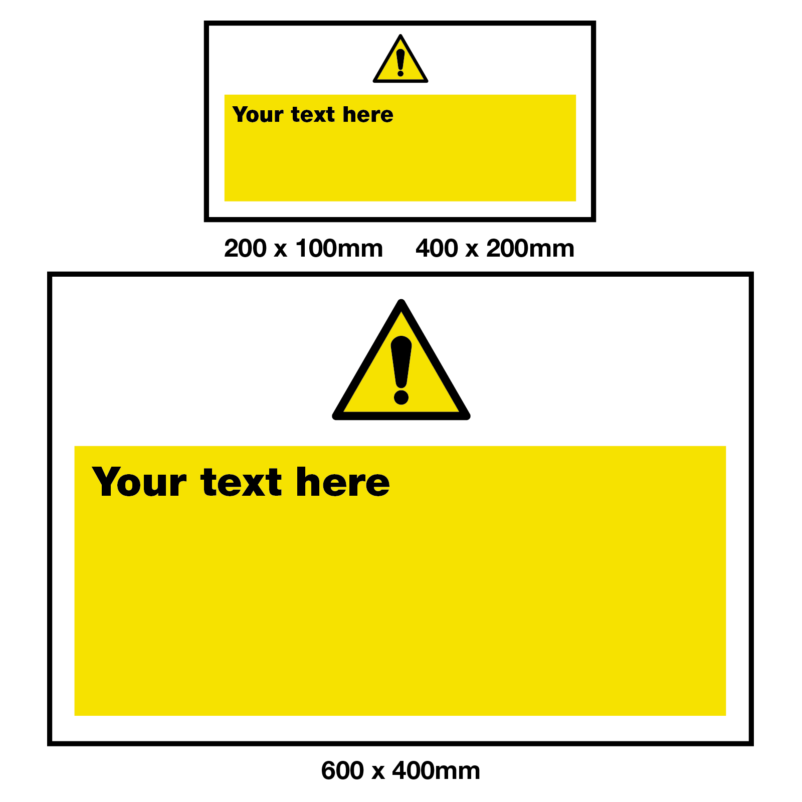 Create your own Warning Safety Sign - Style 1