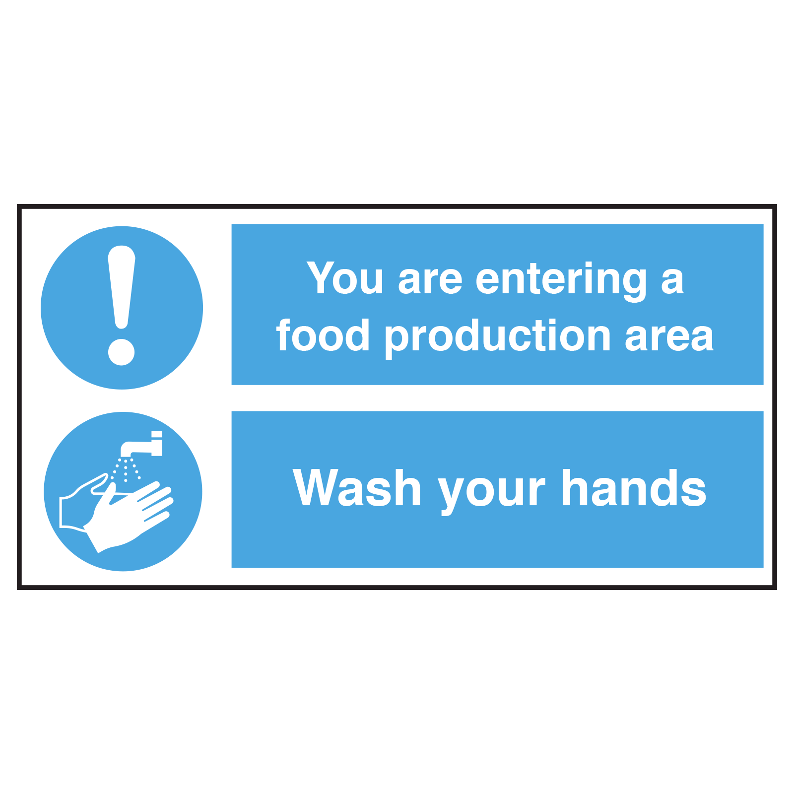 Entering Food Production Area, Wash Hands Sign