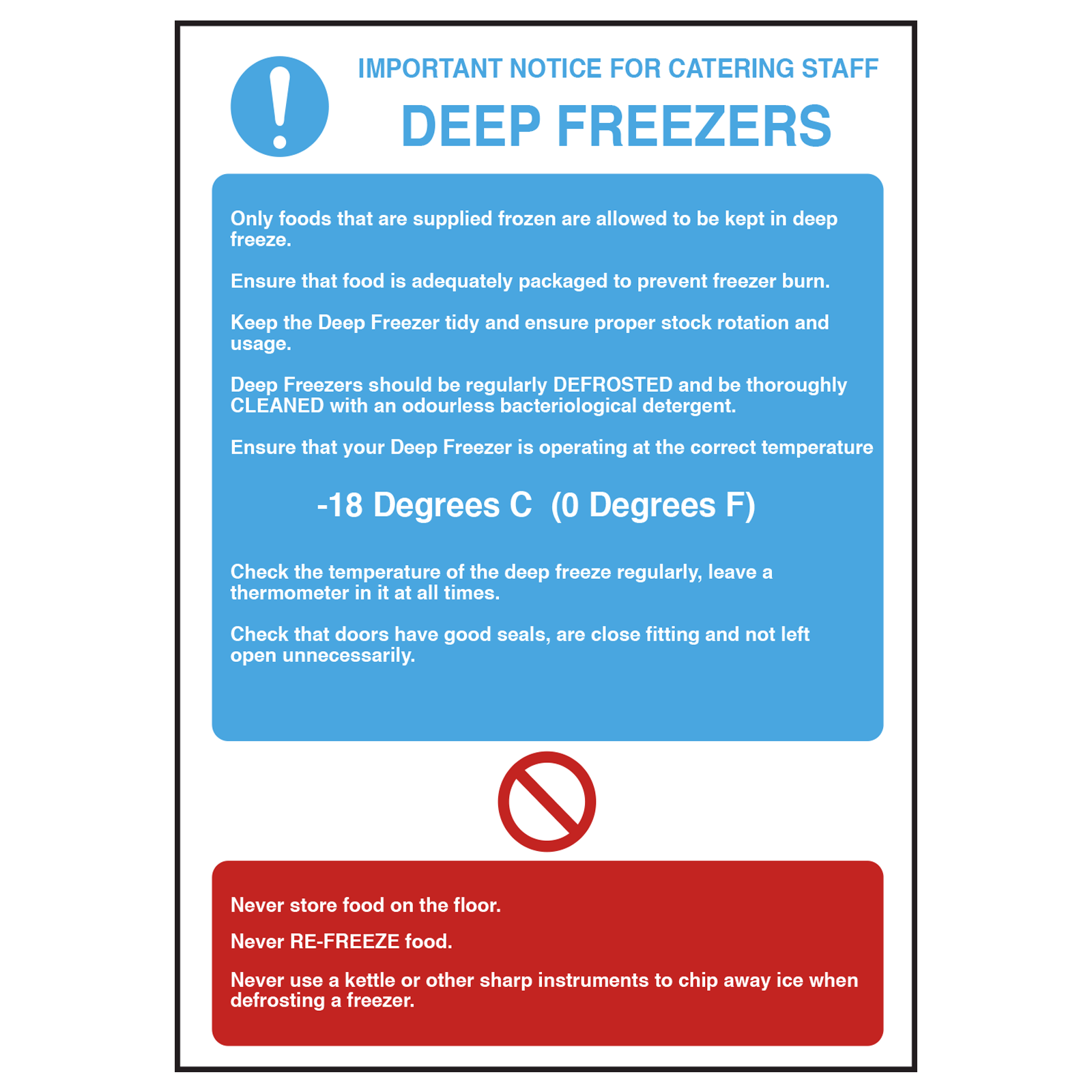 freezer temp