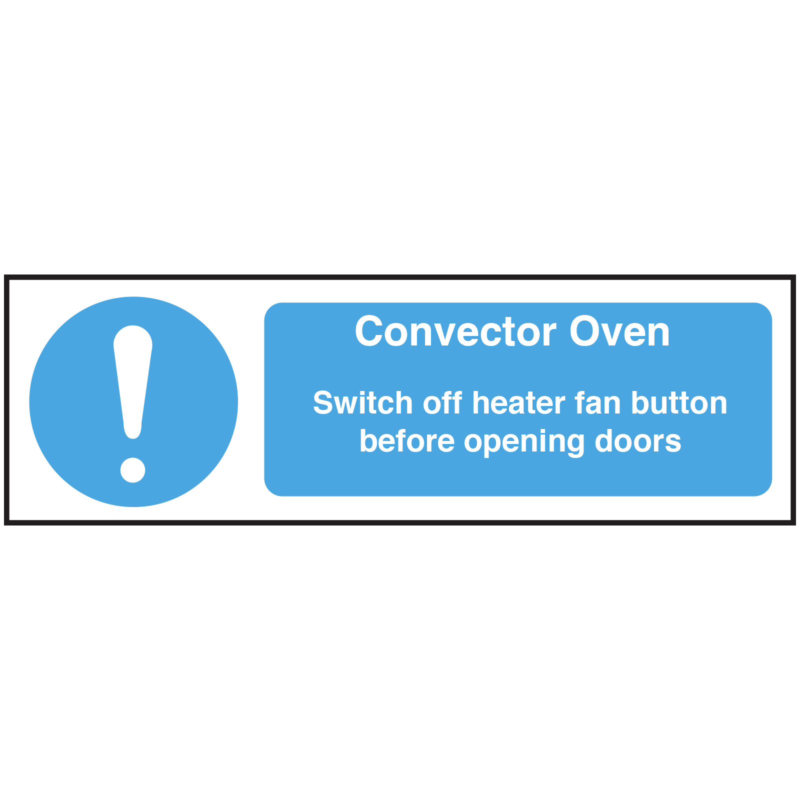 Convector Oven equipment safety Notice