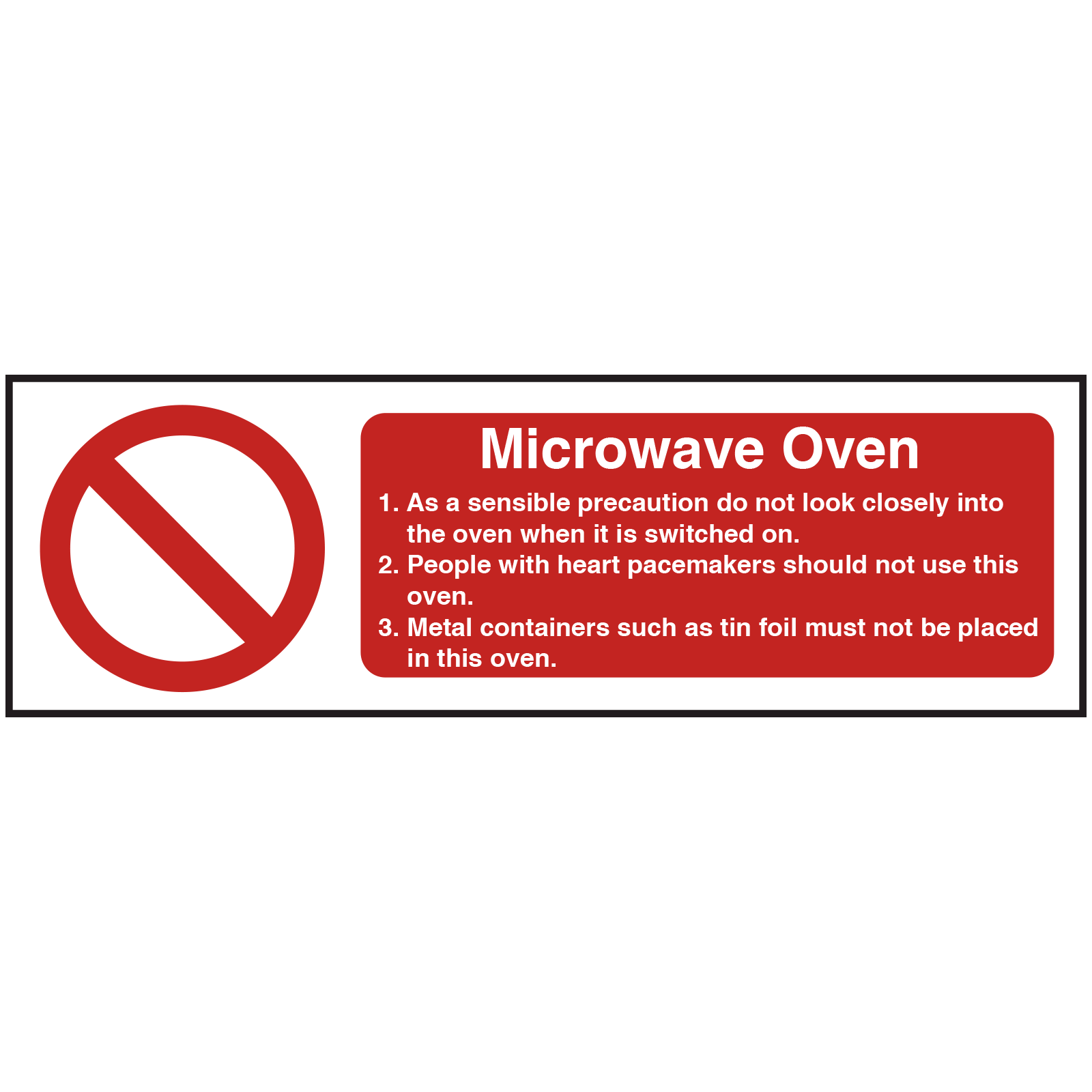Microwave Oven Equipment Safety Notice