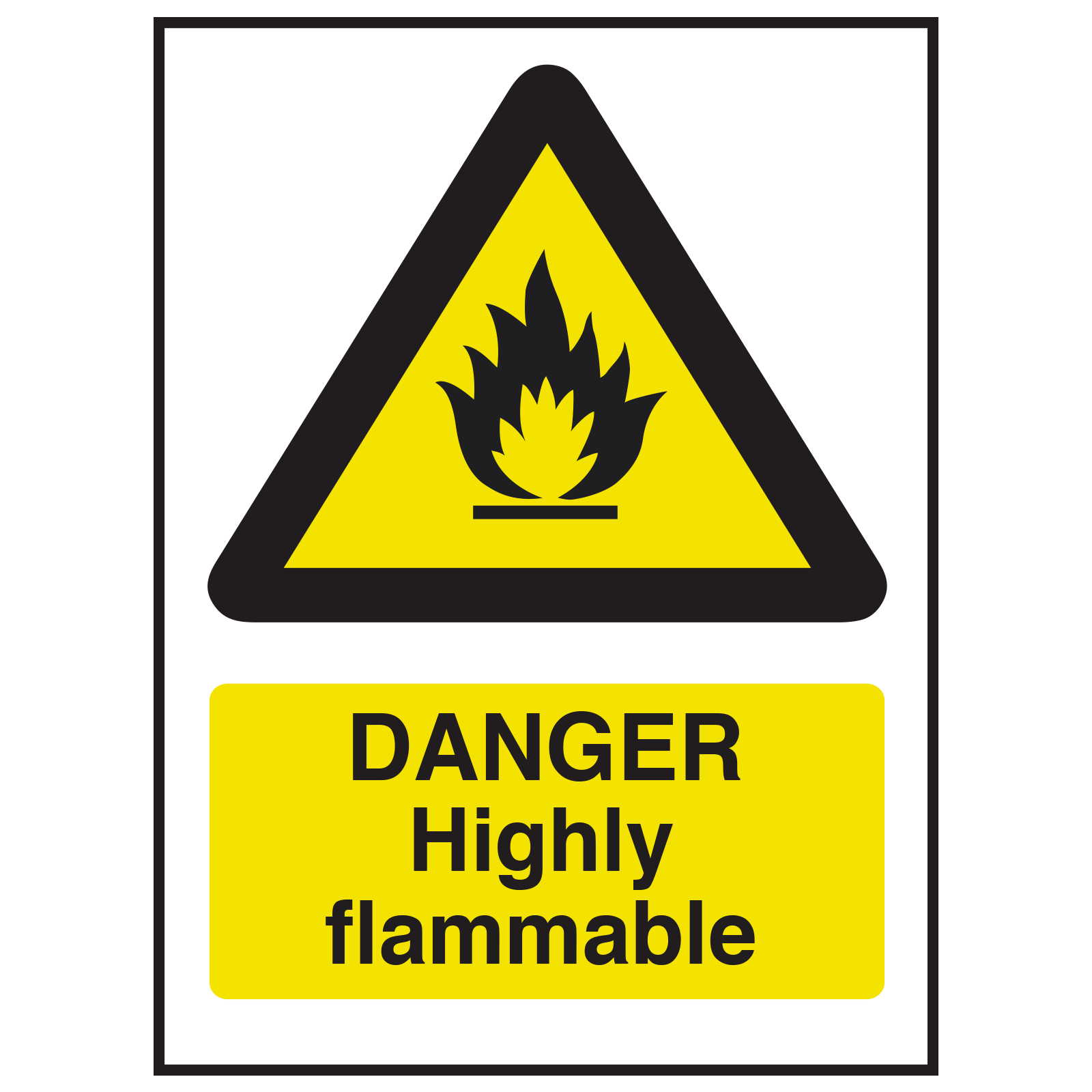 Danger Highly Flammable Warning Sign Health And Safety Signs - Vrogue