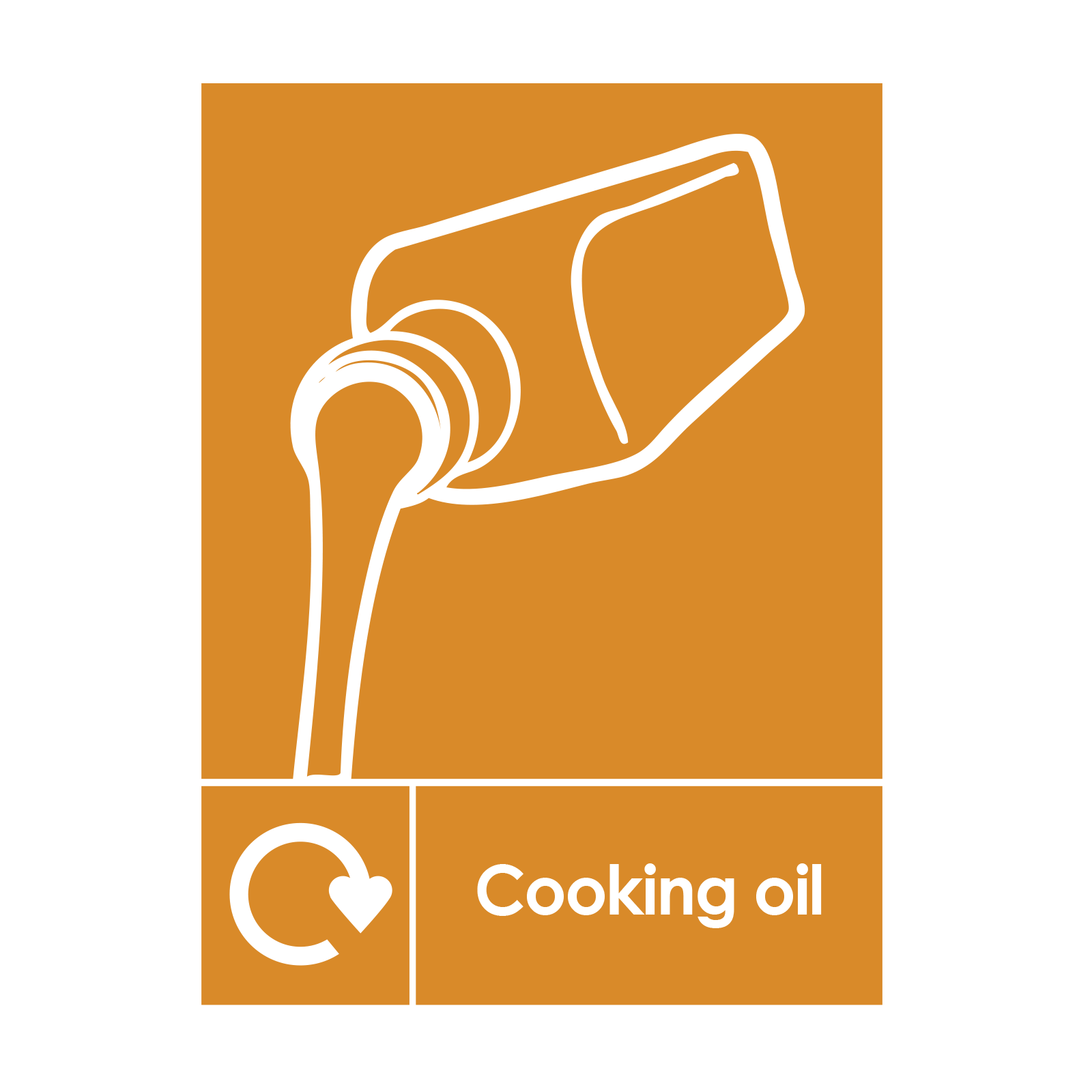 Cooking Oil Recycling Sign