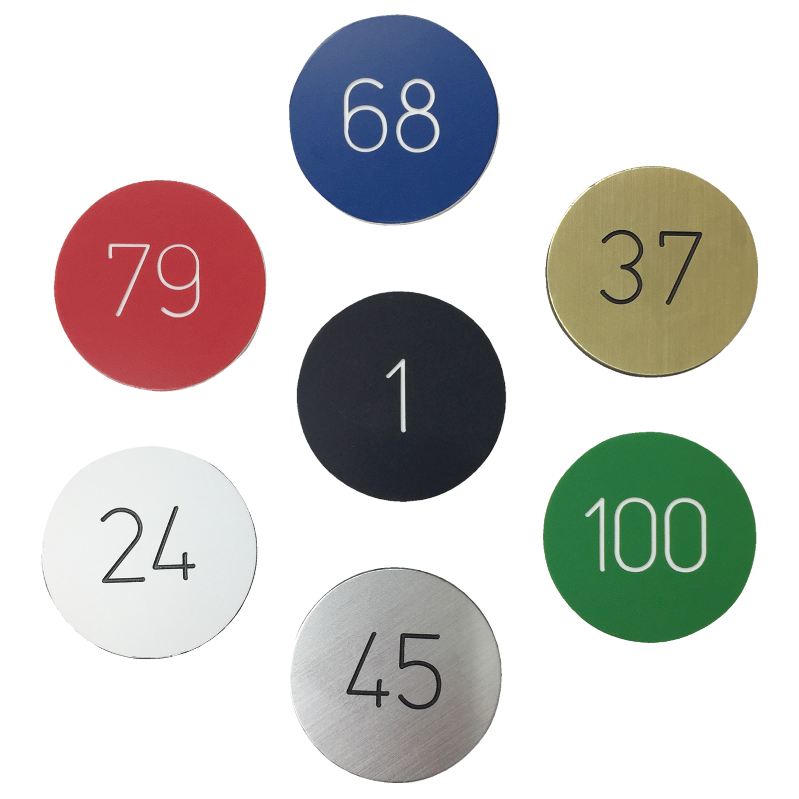 Coloured Number Discs