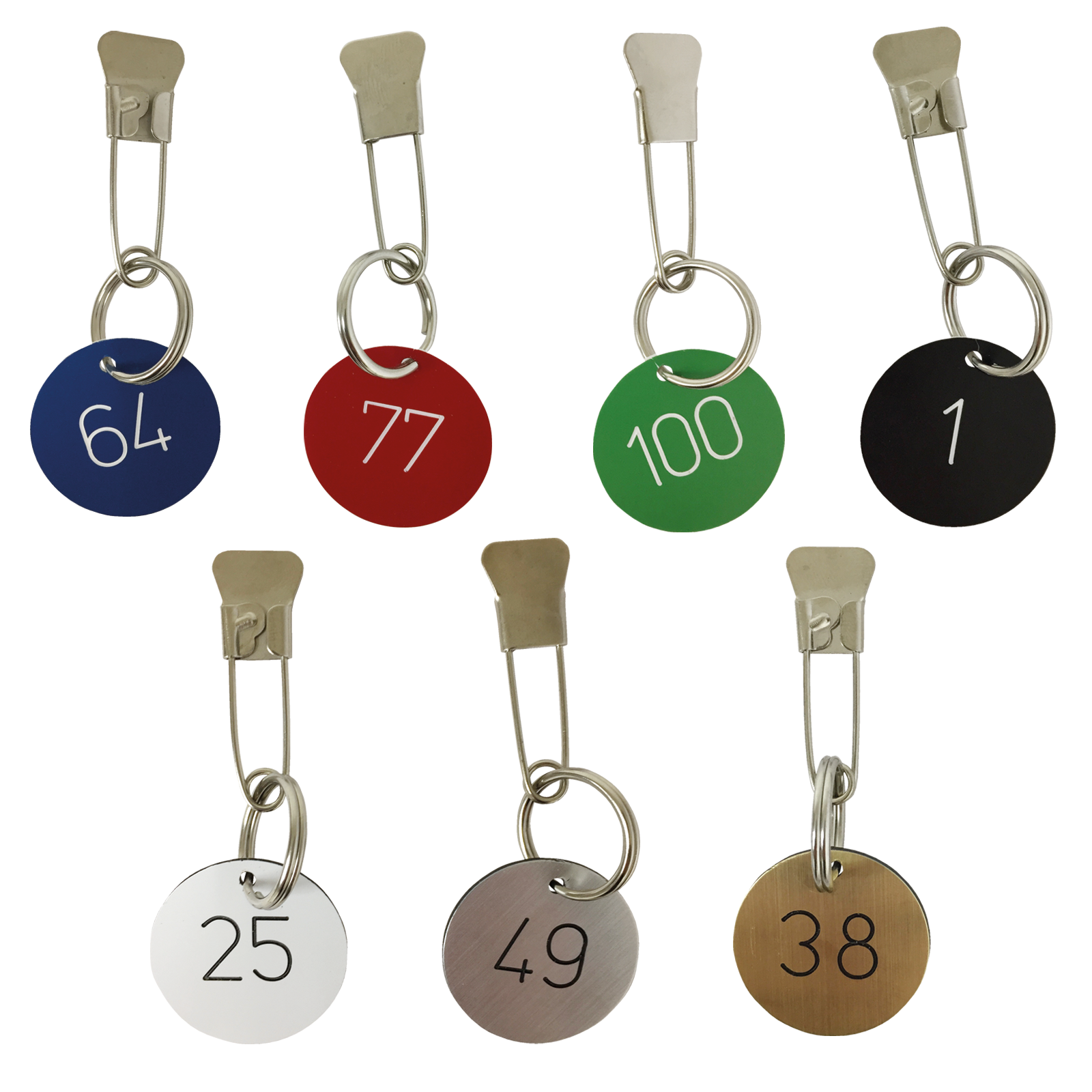 Numbered hotsell key rings