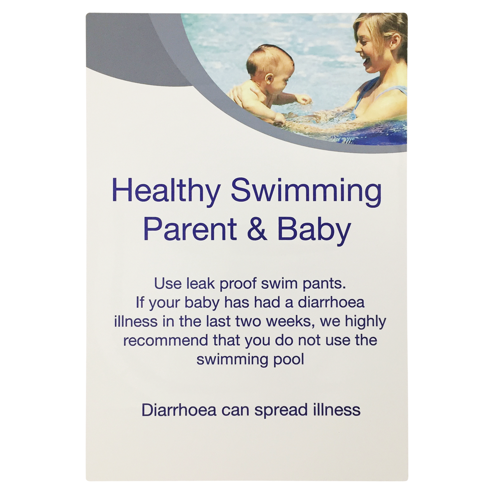 Healthy Swimming Parent & Baby Notice