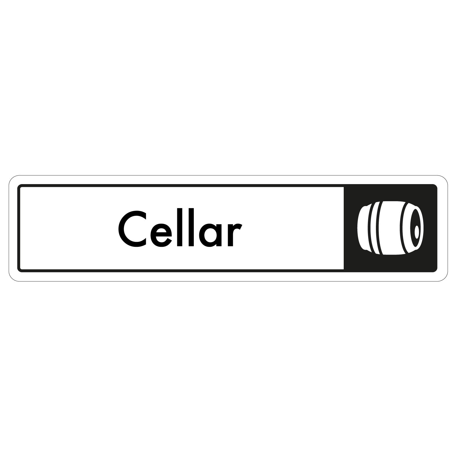 Cellar Door Sign - Black on White 
