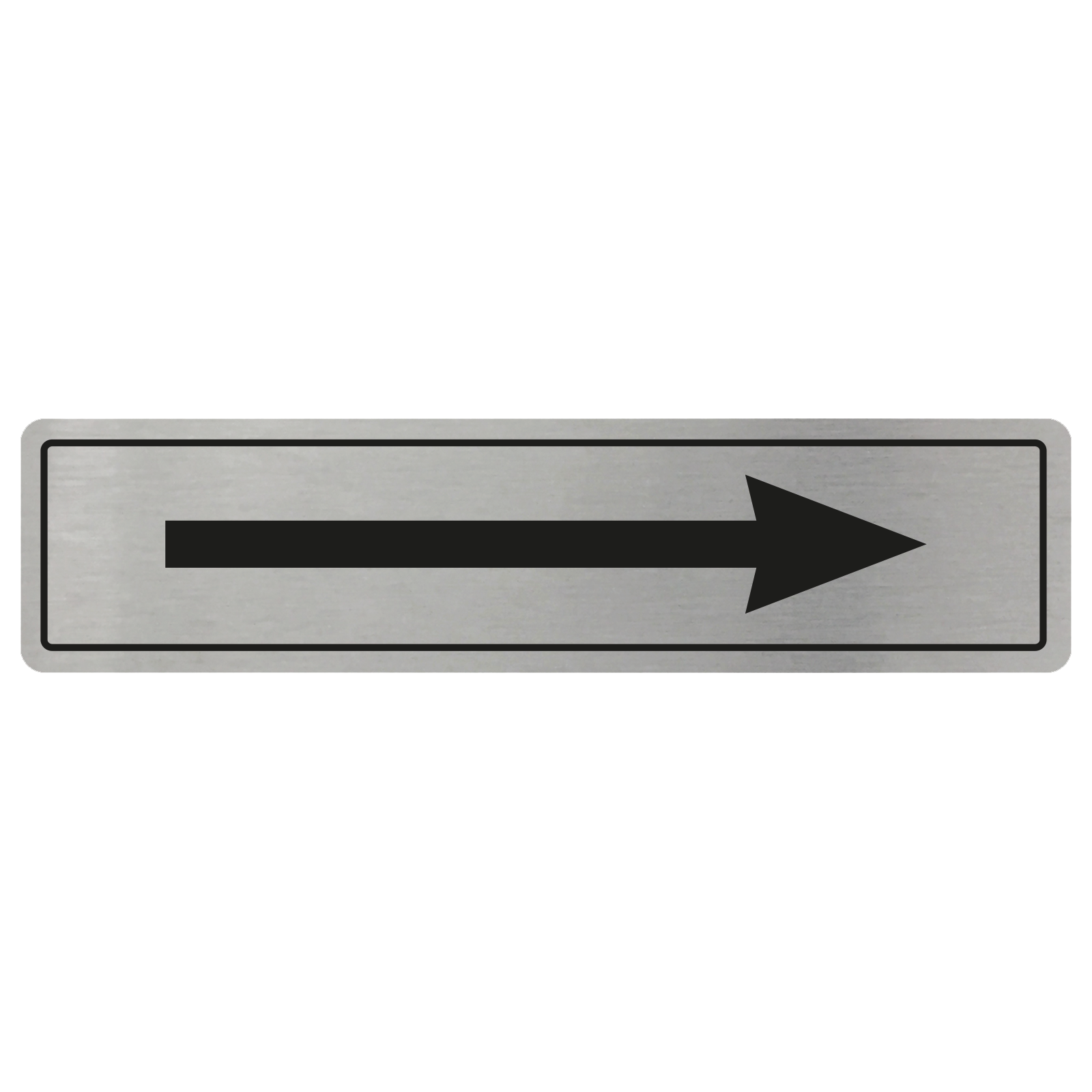 Arrow Door Sign - Black on Silver
